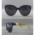 Óculos de sol de acetato e metal de moda P01065